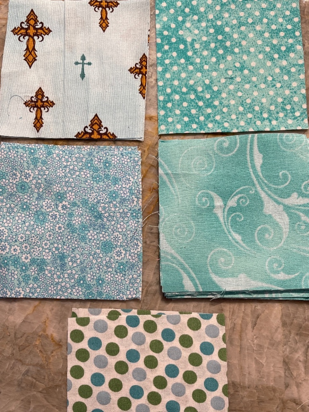 26 Precut 4" Quilt Squares Assorted Fabric Patchwork Craft Lot
